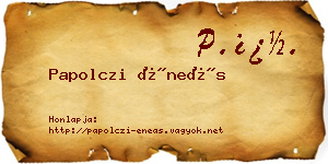 Papolczi Éneás névjegykártya