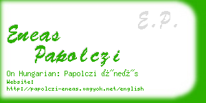 eneas papolczi business card